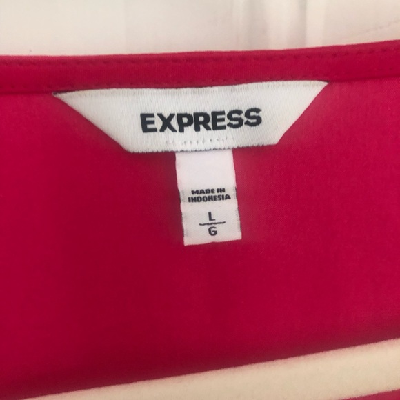Express Pink tie front shirt - silk - Picture 2 of 3